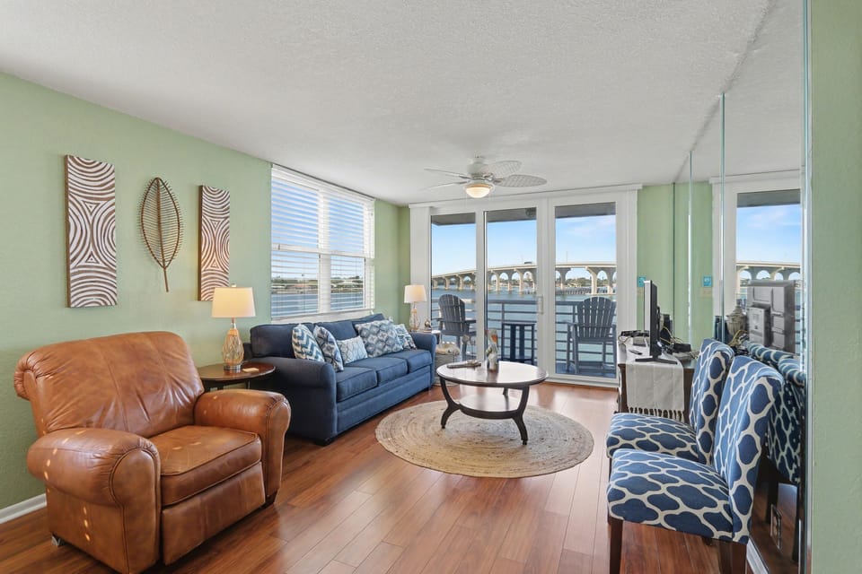 Living Room with Balcony Access