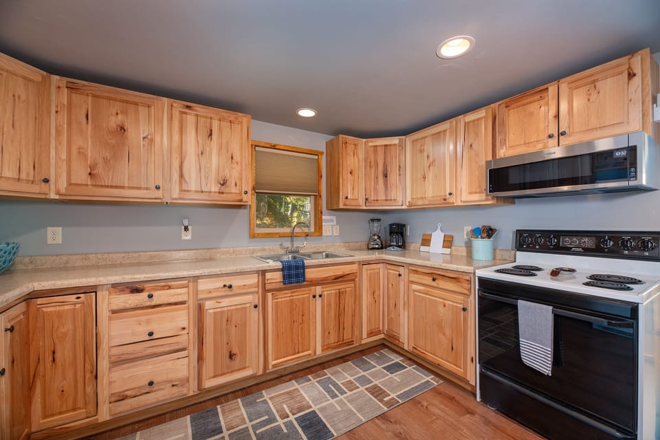Kitchen is fully stocked to feel like home