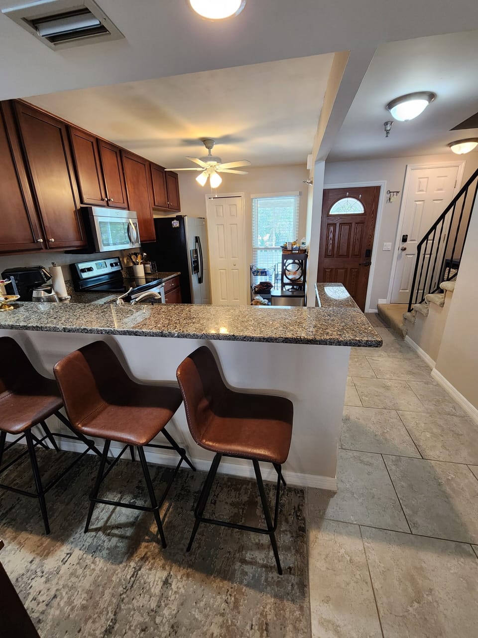 view of the kitchen and entry 