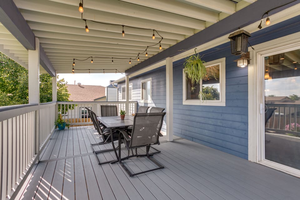 Deck | Dining Area | Pet Friendly w/ Fee | Bistro Lighting