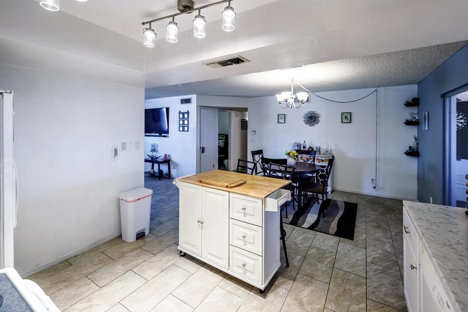 Kitchen view to Dining area!