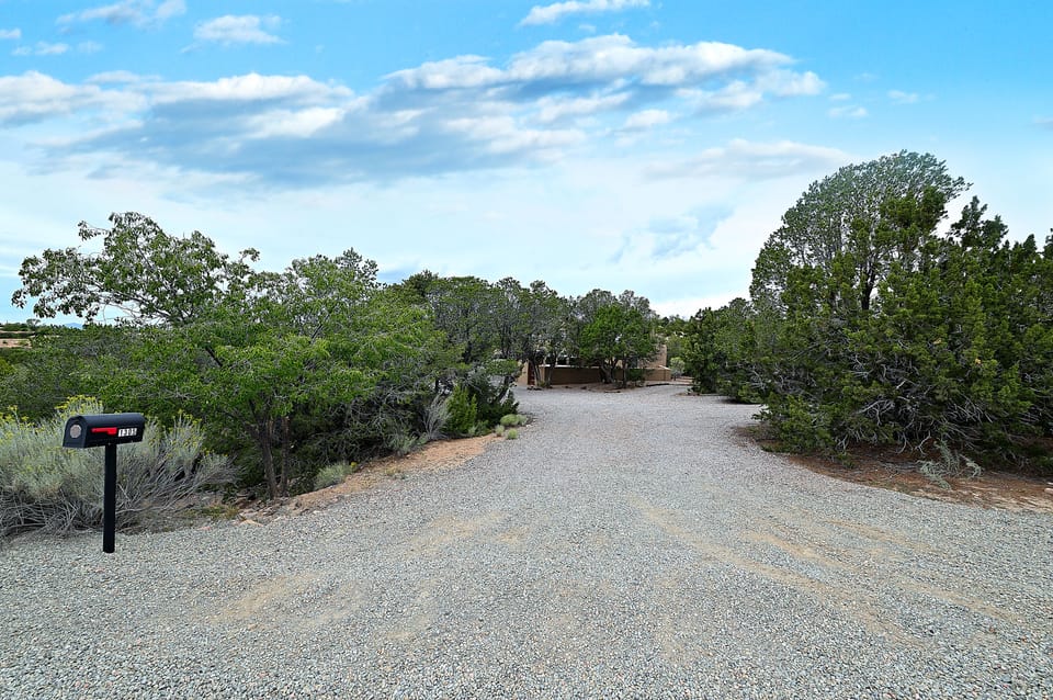 Driveway approaching the Casa Lejano