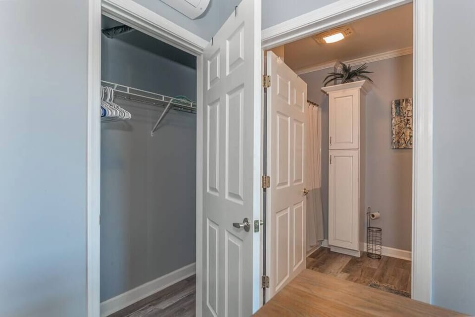 Closet and Full Bathroom