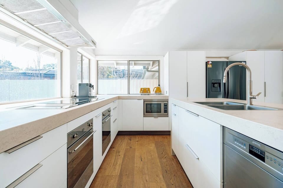 Discover culinary delights in the full kitchen, equipped with modern appliances to elevate your cooking experience.