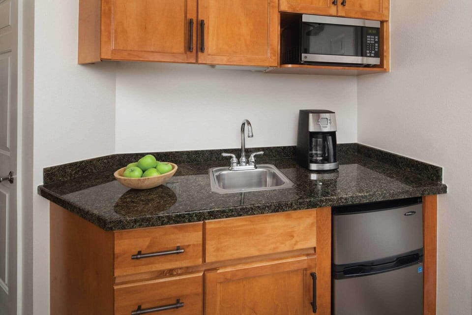 Guest room kitchenette.
