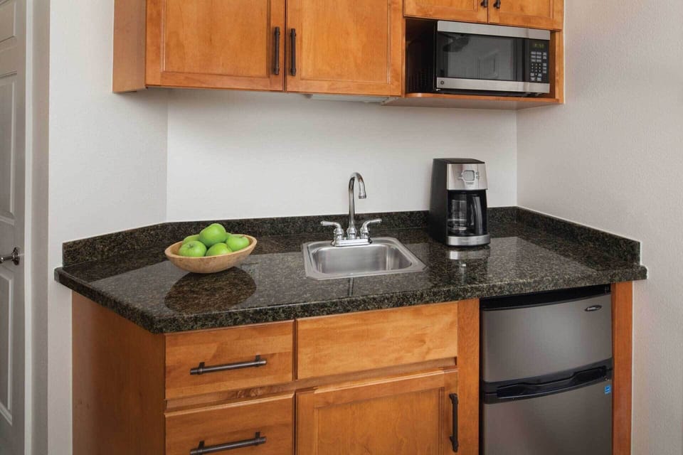 Guest room kitchenette.
