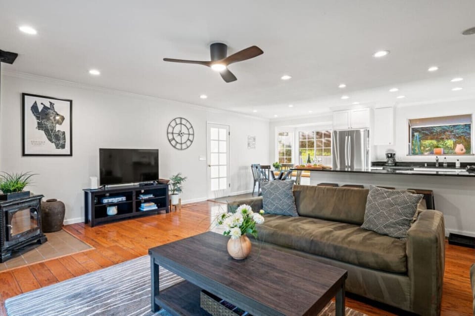 Find comfort inside on the couch while watching a movie