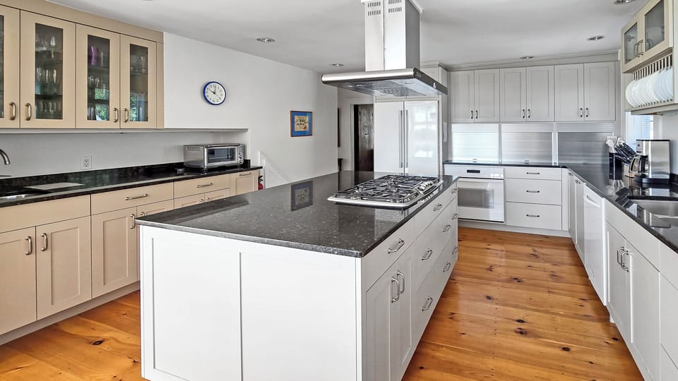 Nicely equipped kitchen opens to the dining area