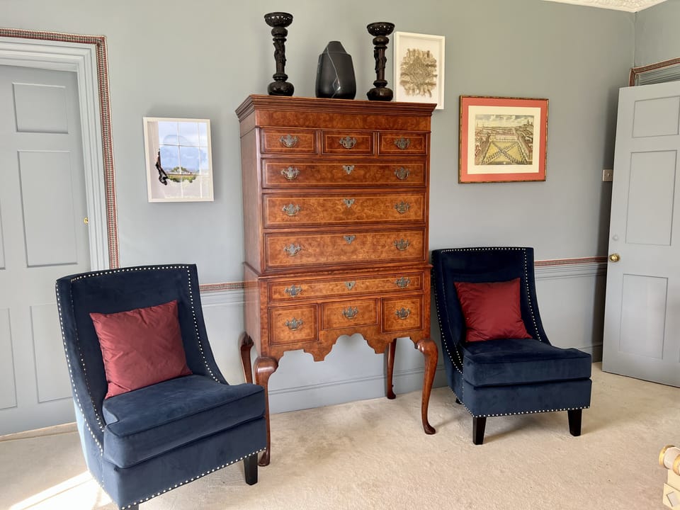 The Blue Bedroom - large bedroom with king bed and en suite