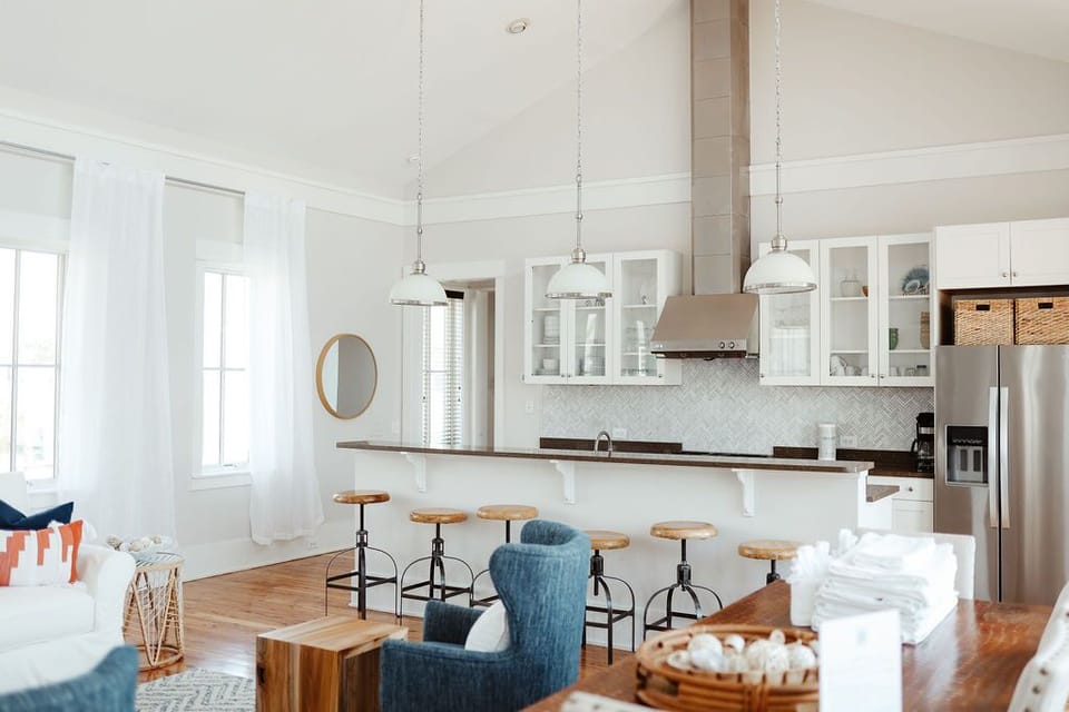 Indoor kitchen/living space main house