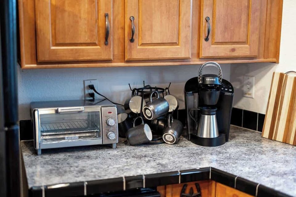Kitchen amenities.