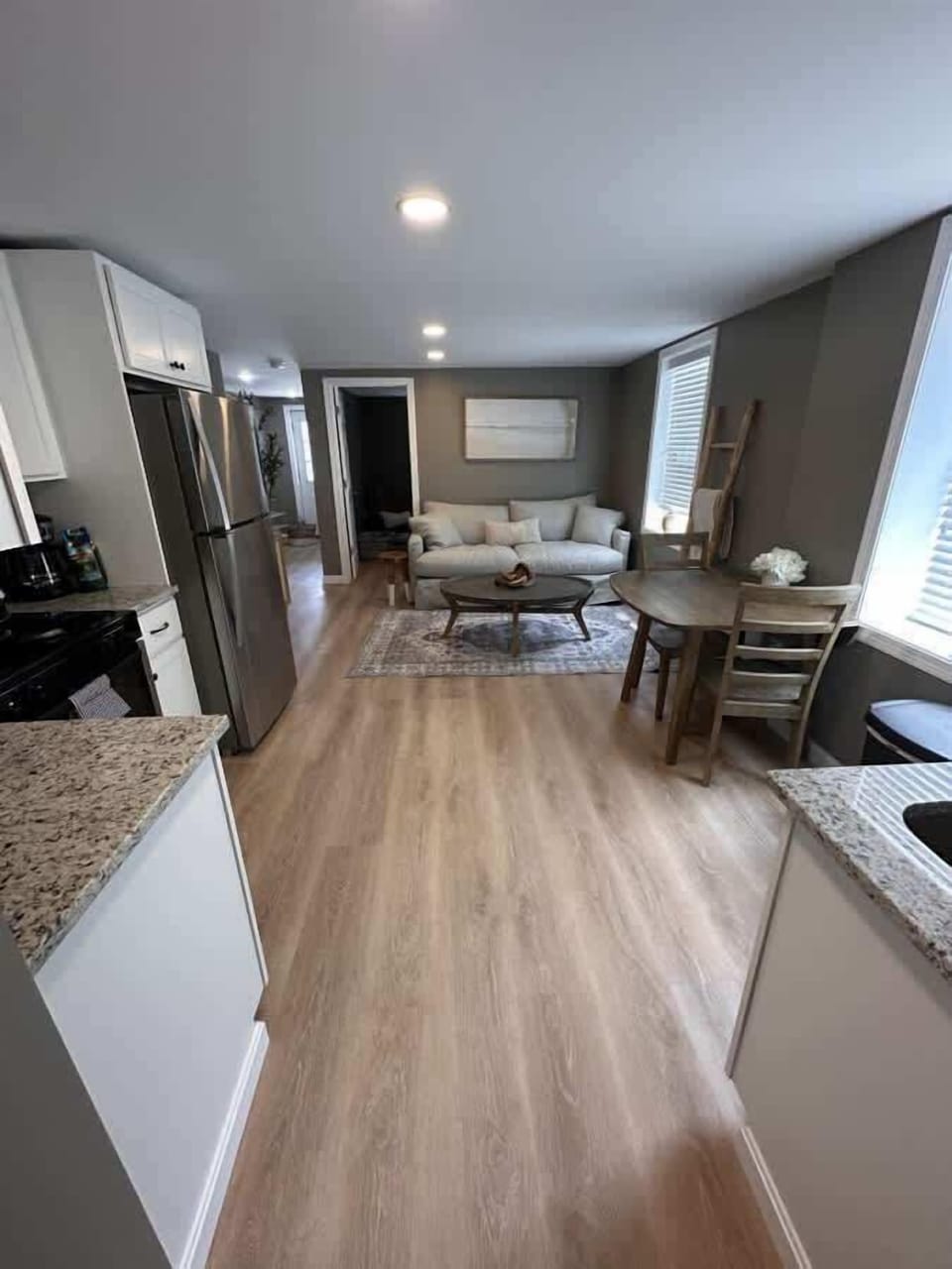 Kitchen and living room view!