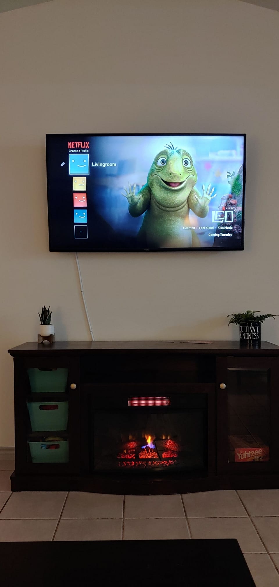 Enjoy Netflix by the fire