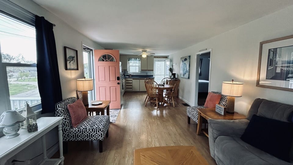 Living room and kitchen