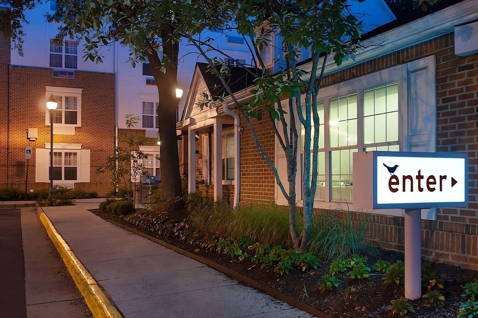 Arrive confidently at a well-lit, welcoming entrance walkway.