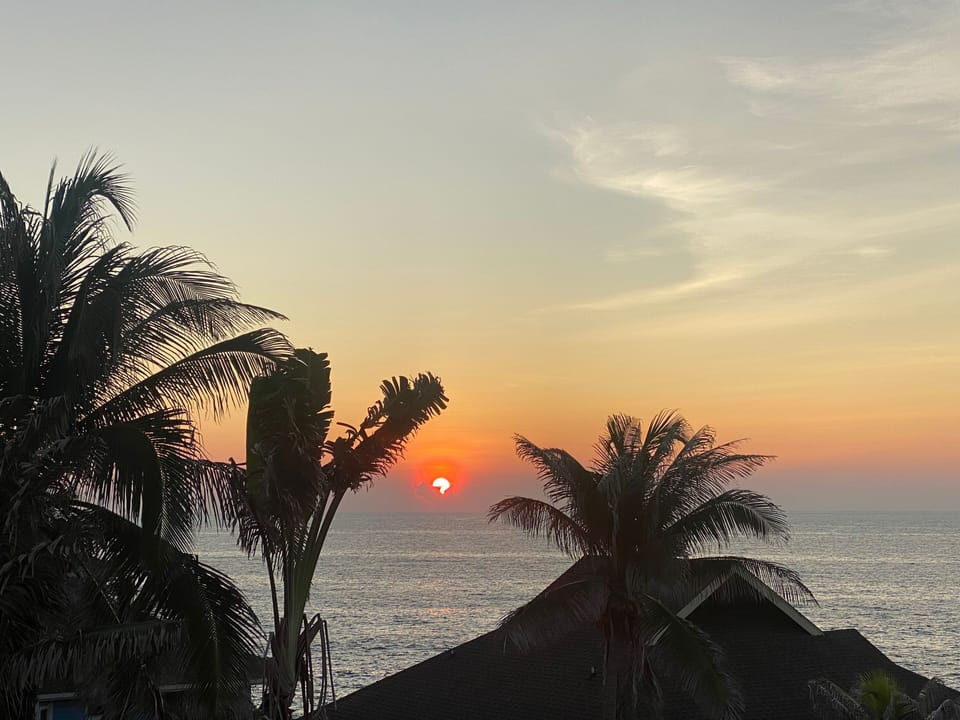 Catching a sunrise from the deck.  