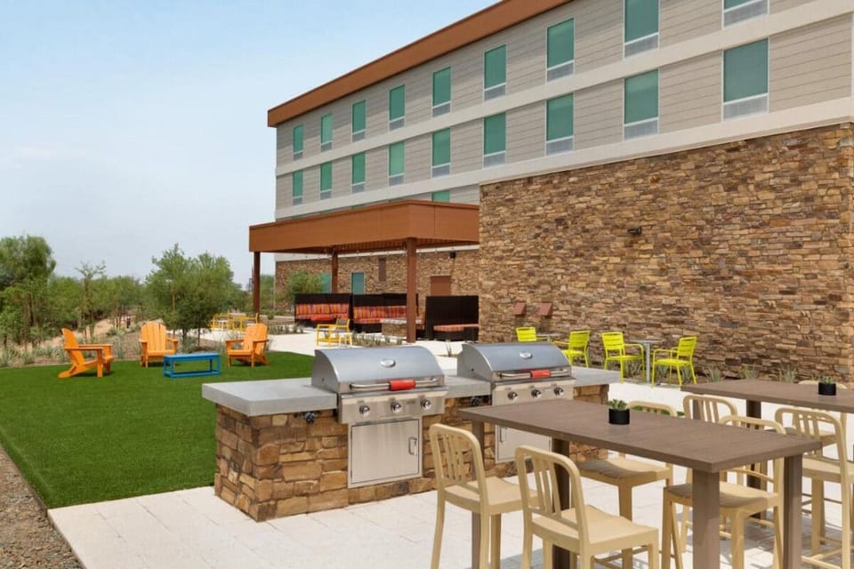 Fire up the grills and enjoy lawn games outdoors.