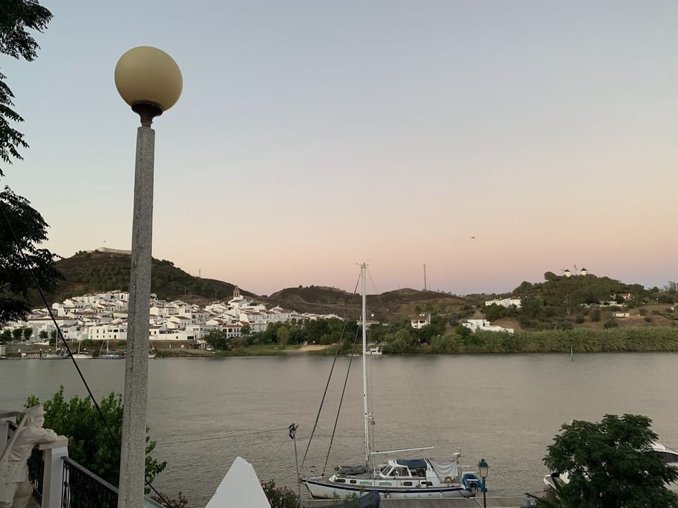 Alcoutim's Sunset overlooking Sanlúcar de Guadiana, Spain.