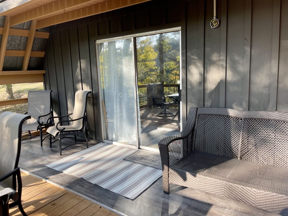 Chillaxing area on the back deck