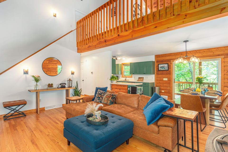Relax in the living room before exploring nearby - your perfect home base