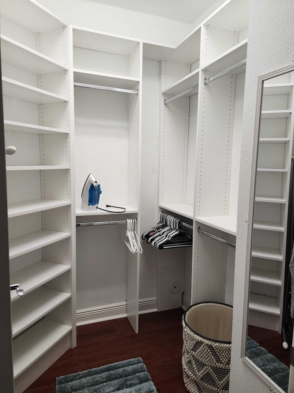 WALK IN CLOSET IN MASTER BEDROOM