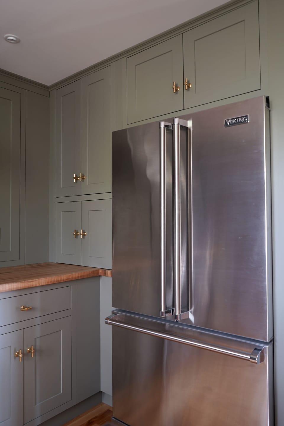 Viking refrigerator and storage.