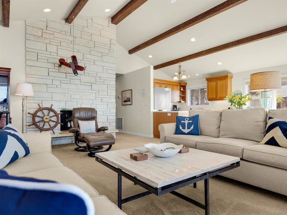 living area with ocean views at Sunset Cove