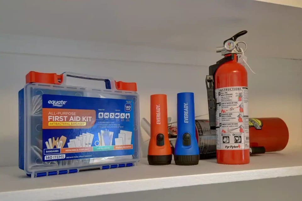 First Aid kit-flashlights- extinguisher (2)
Red Light Turtle Safe flashlights 
