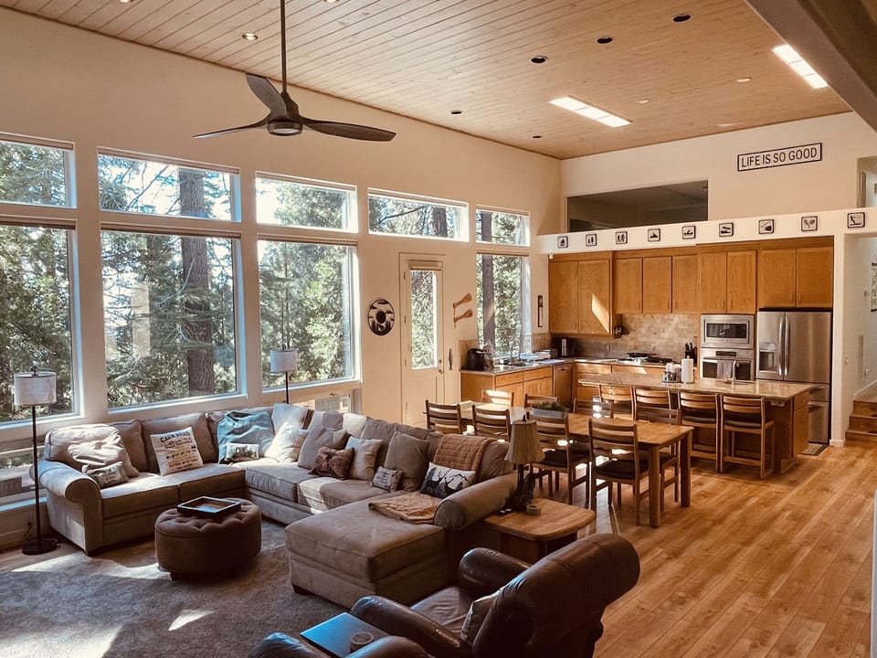 Open floor plan with beautiful natural lighting.