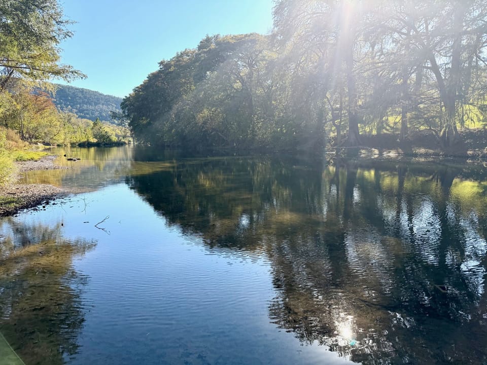 Stand at the edge of the Guadalupe and watch the fish jump and cranes swoop - you won't want to leave!