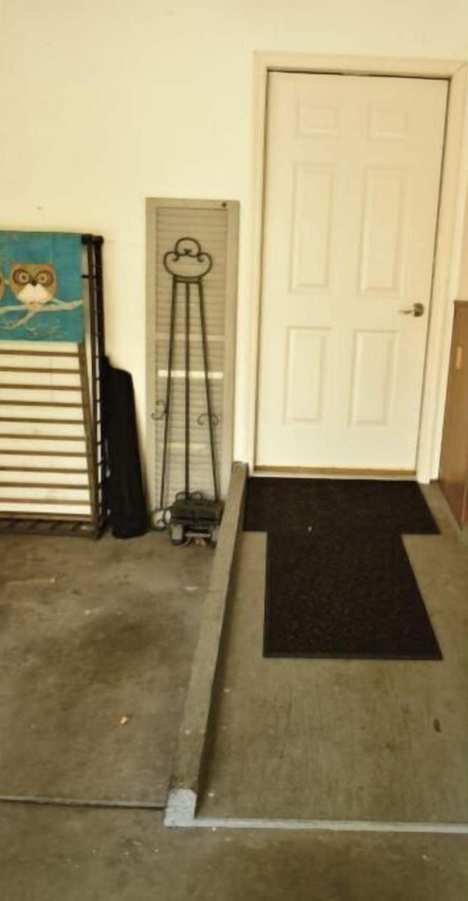 Inside garage has ramp to entry.