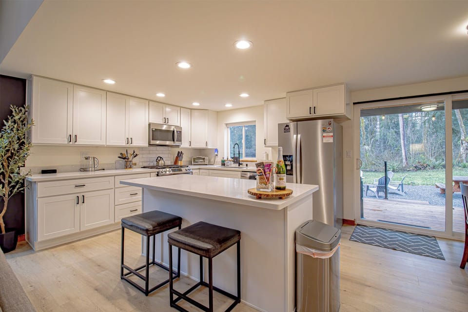 The kitchen is fully stocked with everything you need for any meal!