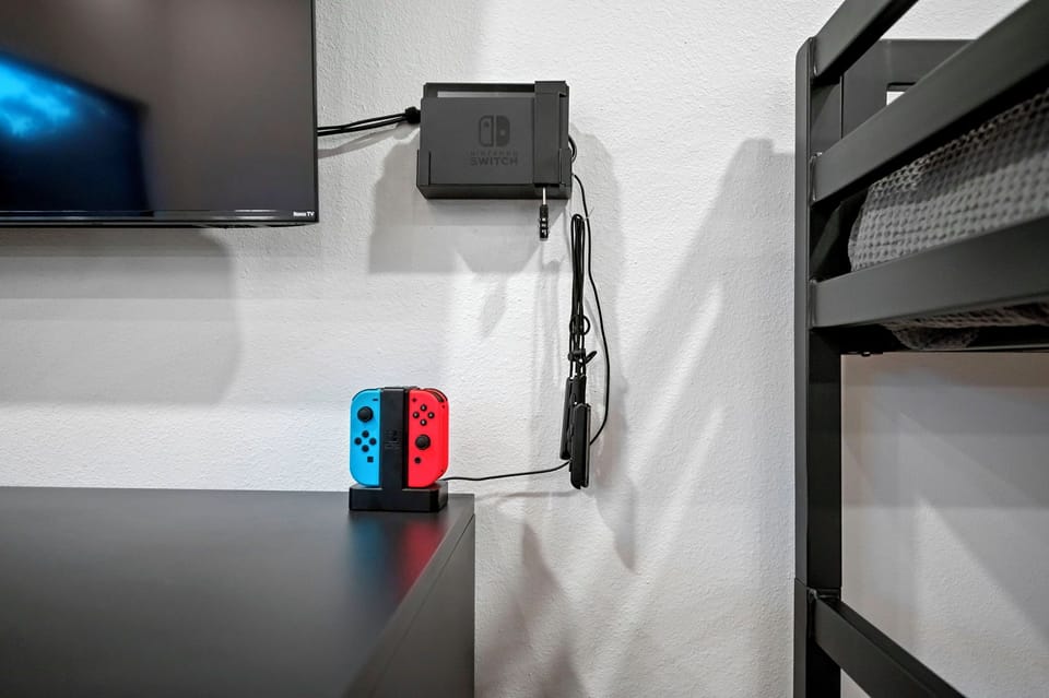 Game Room / Loft—Nintendo Switch loaded with Mari Kart, Smash Bros. and more.
