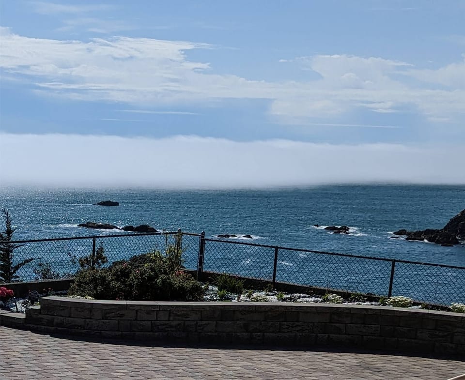 This is the northwest corner of the property. The Pacific Ocean is 130 below.
