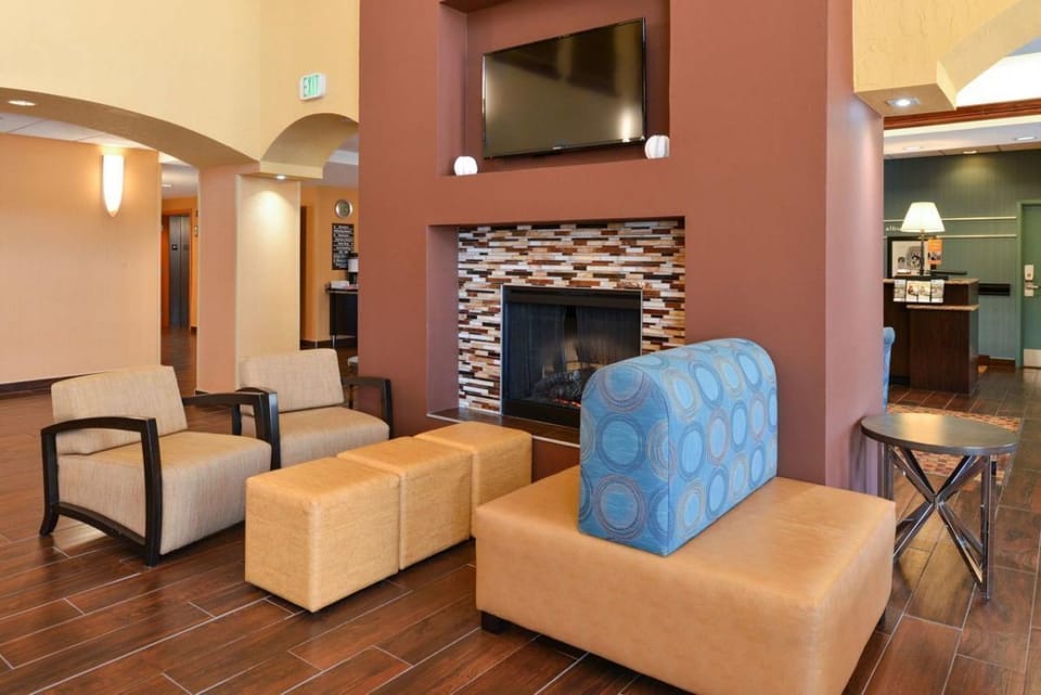 Settle in by the fireplace for a cozy evening break.