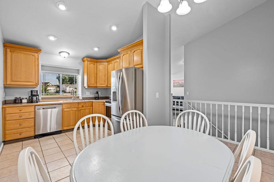 Kitchen Dining and living room view