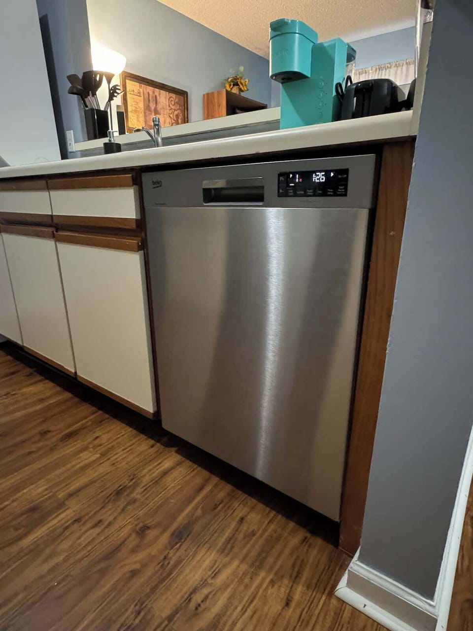 New dishwasher (2024) and coffee and tea station 