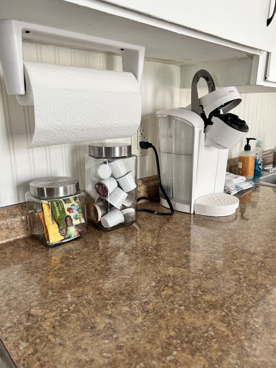 Keurig and coffee provided. BYO creamer, sugar and decaf.
