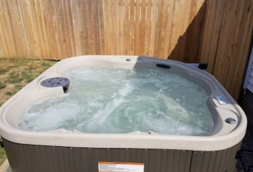 Enjoy at the end of the day in the six-person hot tub.