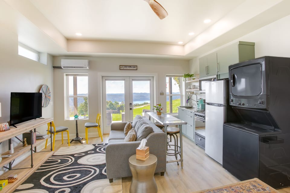 Living Area | Queen Sleeper Sofa | Smart TV | Free WiFi | Mini-Split A/C & Heat