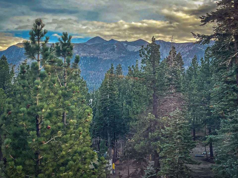 Mountain views from window nook.