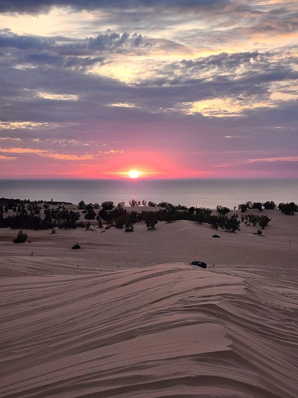 Nearby attraction: Silver Lake Sand Dunes at Sunset