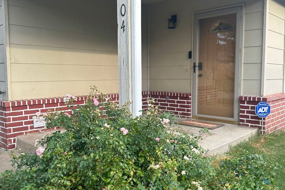 Keyless entry door with camera doorbell