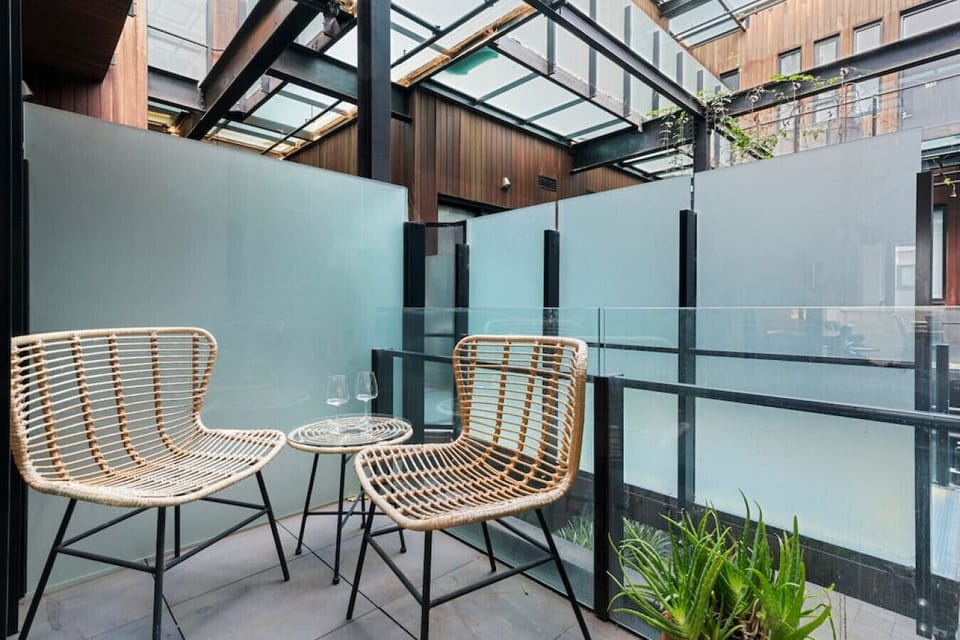 Enjoy a drink on your private balcony