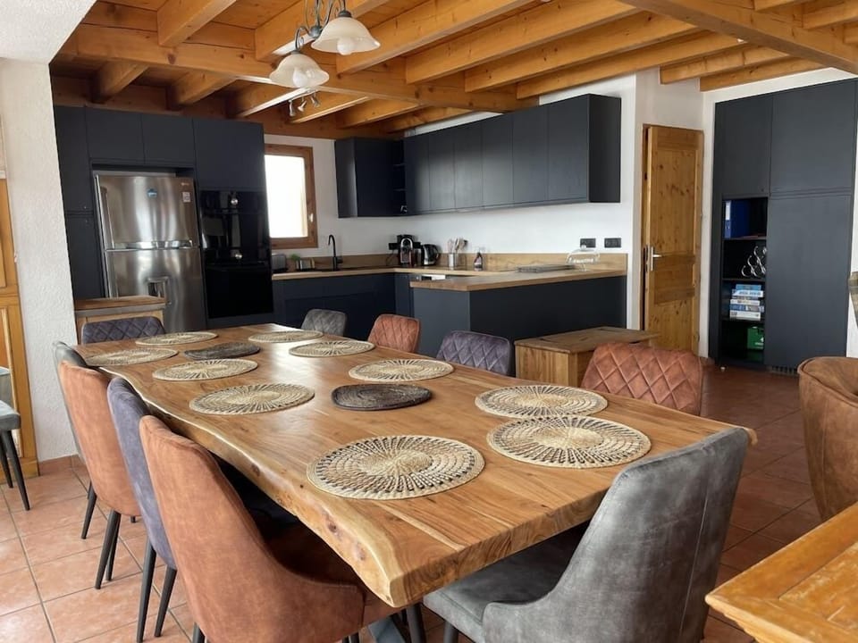 Large dining table for 10 to 12 people