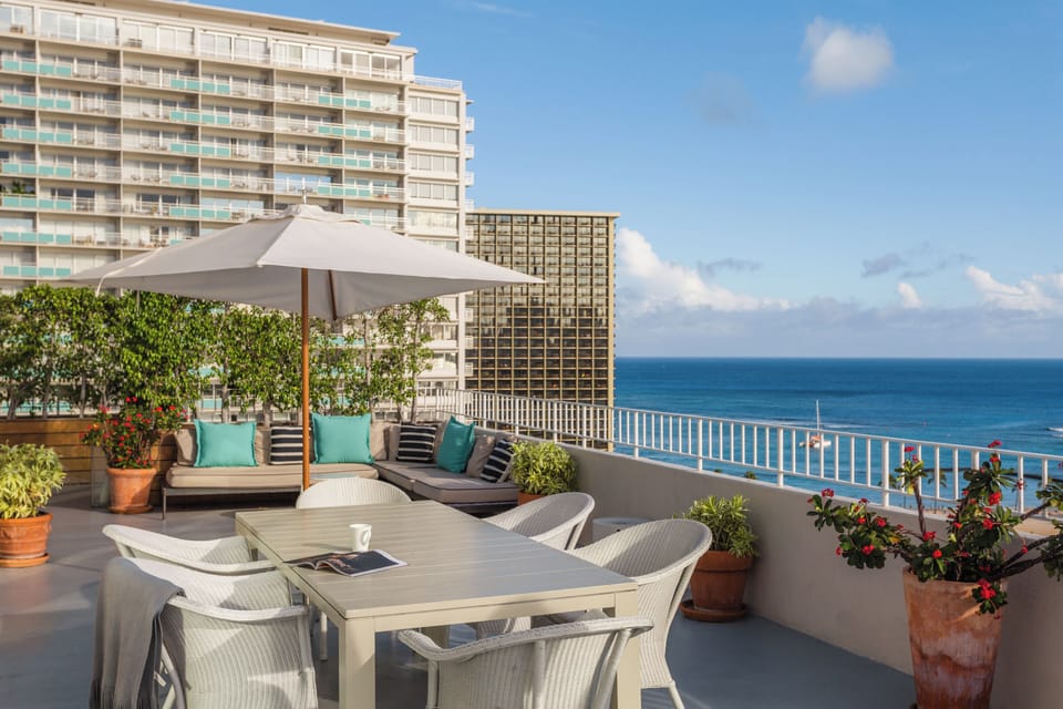 Unwind outdoors with ocean breezes and sunset-ready lounge seating.