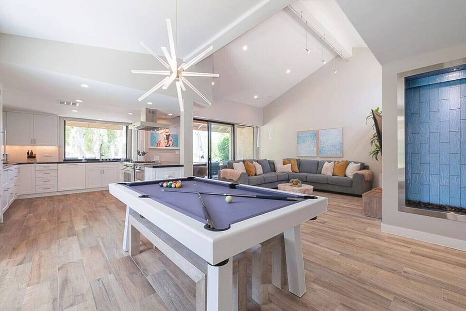 Enjoy extra entertainment with a pool table that easily converts to a ping pong table
