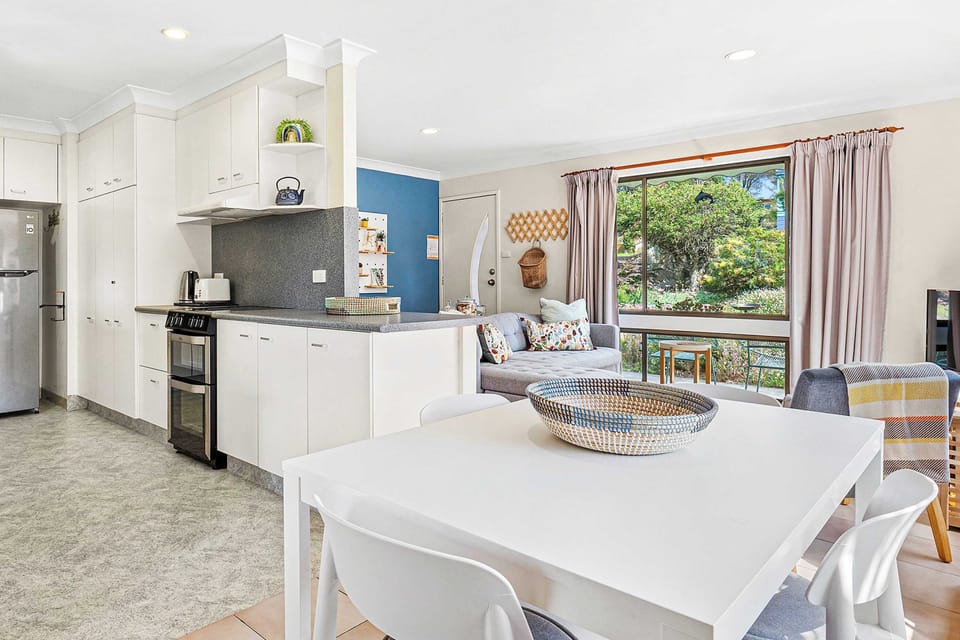 Light filled open plan layout with garden views.
