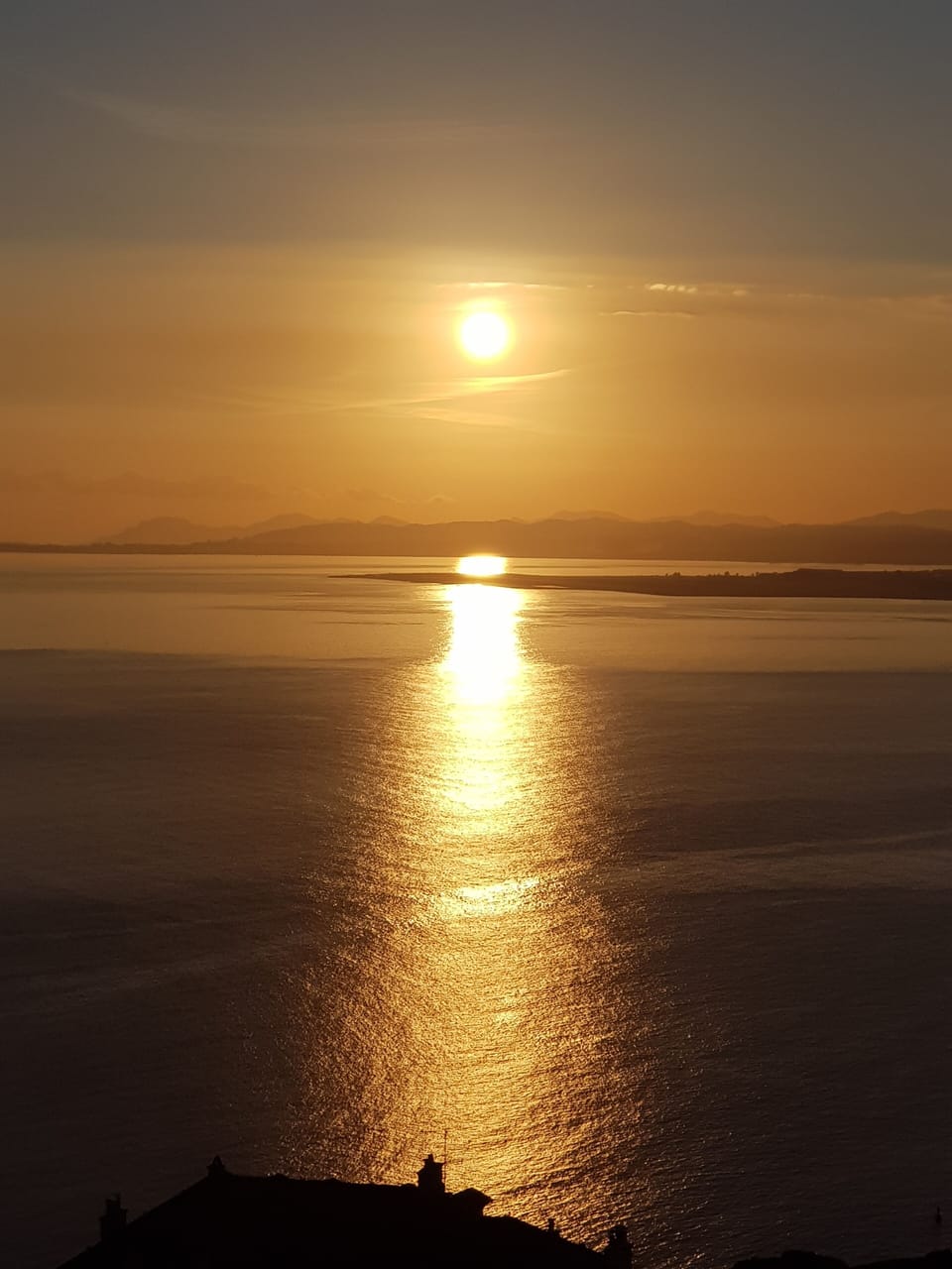 Winter sunset from the main terrace