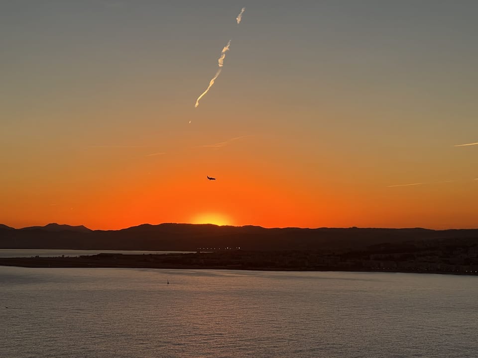 Winter sunset from the main terrace